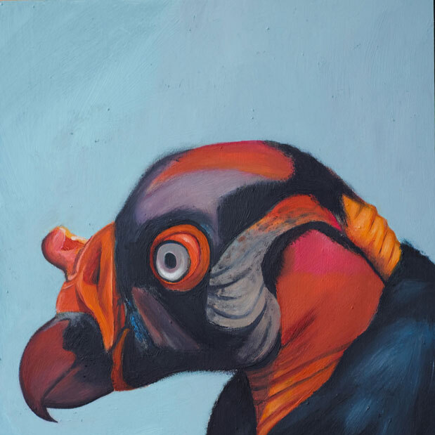 Gier - 2010 - olieverf op hout - 20x25 cm