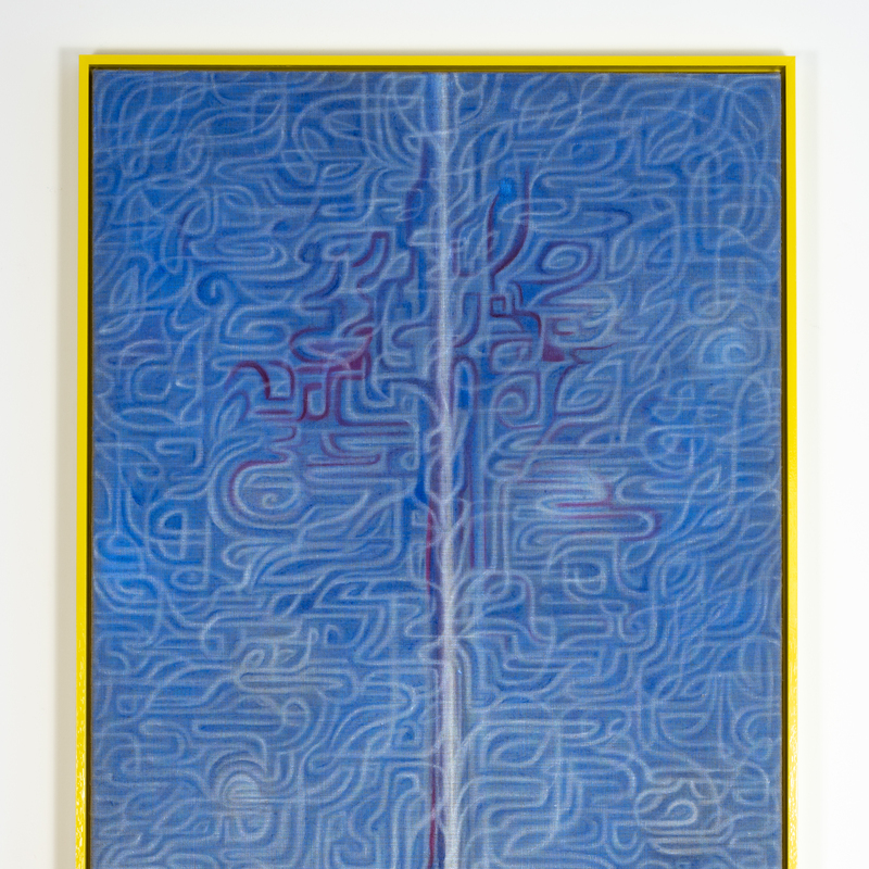 Electric Blue - 2026 - 180x70 cm - Olieverf op linnen
